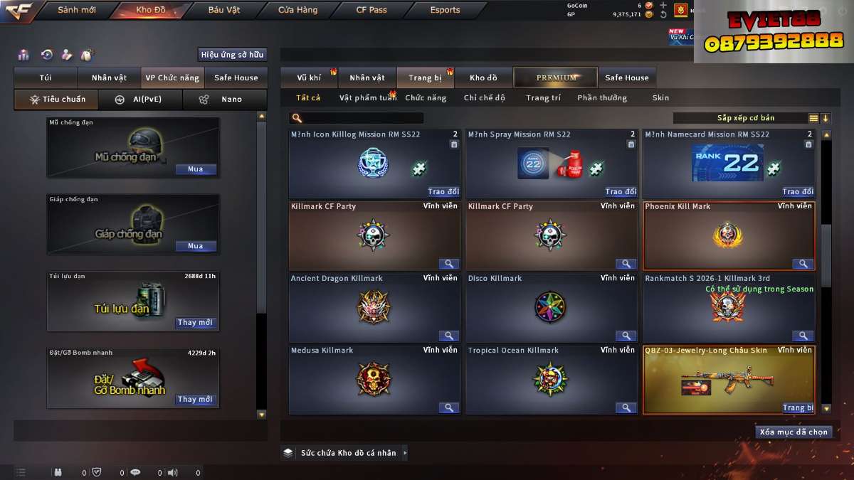 shop acc cf uy tin gia re